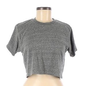 Joah Brown gray crop top tee